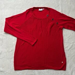 Point Zero Red Long Sleeve Top